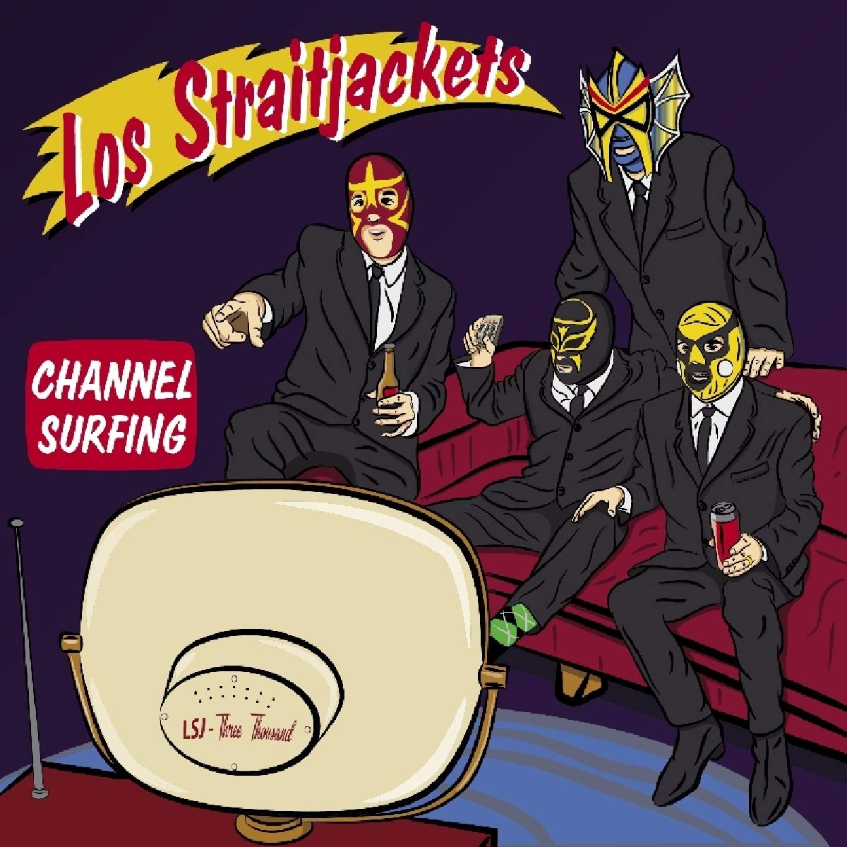 Los Straitjackets veröffentlichen ihr neues Album „Channel Surfing“.