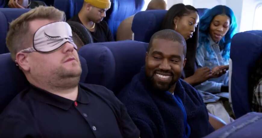 Kanye West und James Corden beim Airpool Karaoke