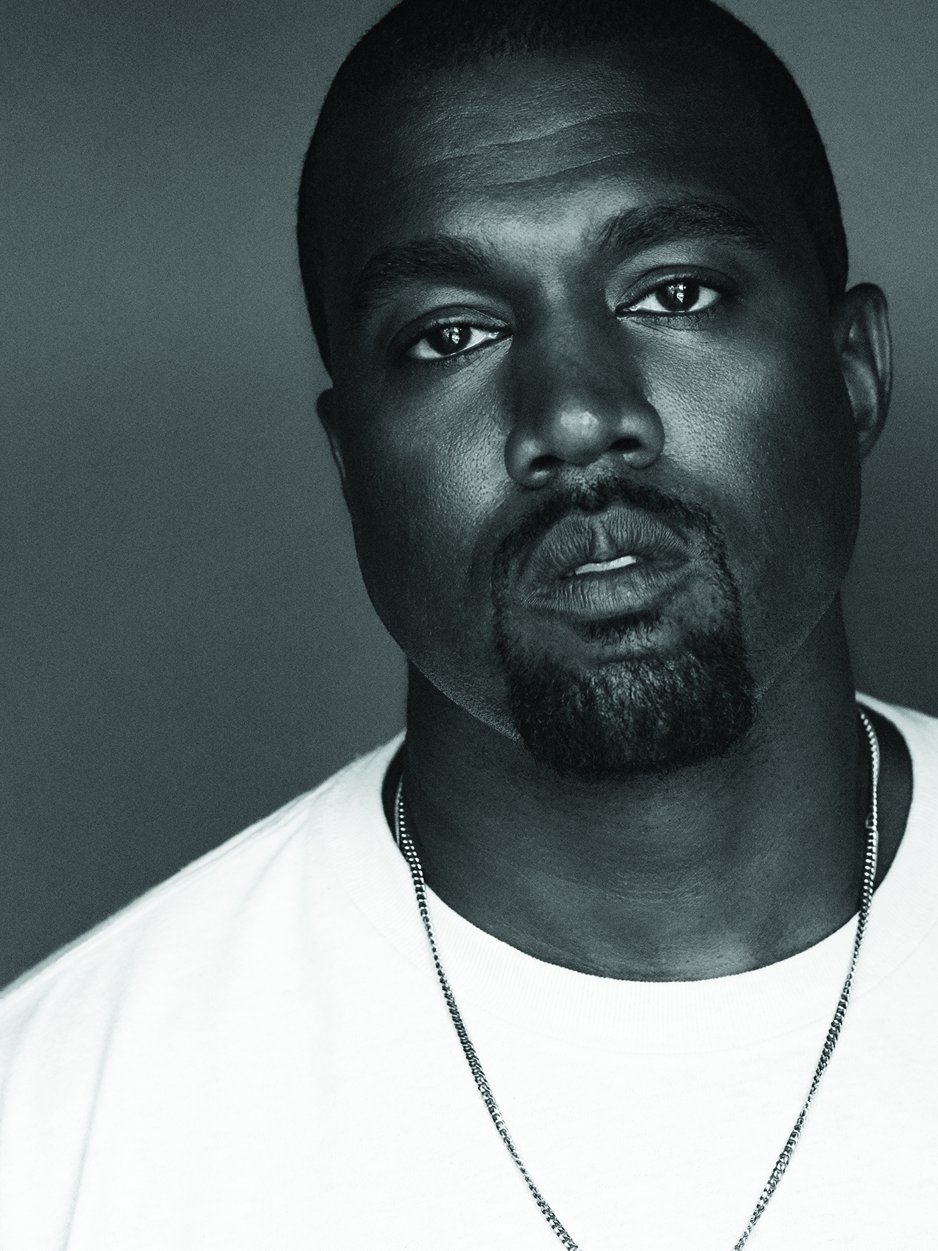 Kanye West weißes T-Shirt Kette
