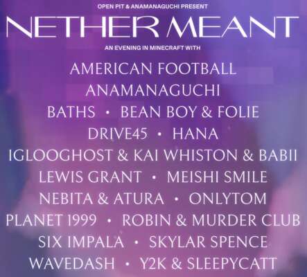 Open Pit veranstaltet ein digitales Corona-Benefiz-Festival via Minecraft – mit Bands wie American Footbal und Anamanaguchi.