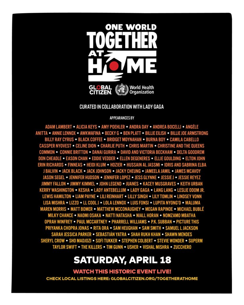 One World: Together at Home Line-up
