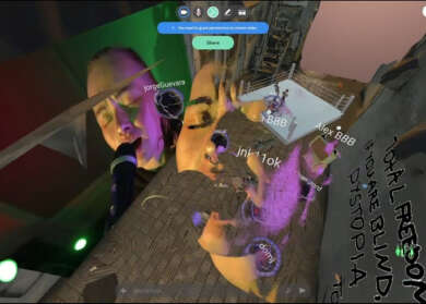 Songs of Cyborgeoisie Virtual Reality performance Mousonturm
