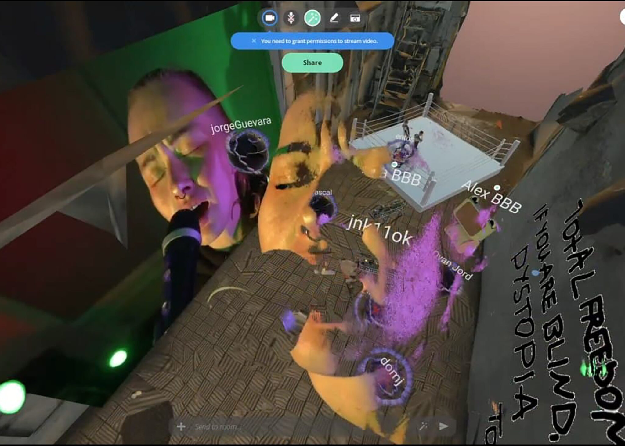 Songs of Cyborgeoisie Virtual Reality performance Mousonturm