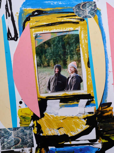 Big Red Machine Collage-Portraitfoto Aaron Dessner und Justin Vernon