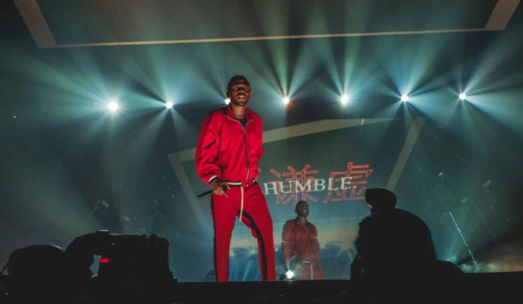 Kendrick Lamar bei der DAMN. Tour auf der Bühne 2017