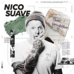 Auf dem Cover vom Album „Gute Neuigkeiten“ ist Nico Suave mit Mütze in schwerzweiß abgebildet, wobei seine Tattoos gut zu sehen seind und im Hintergrund