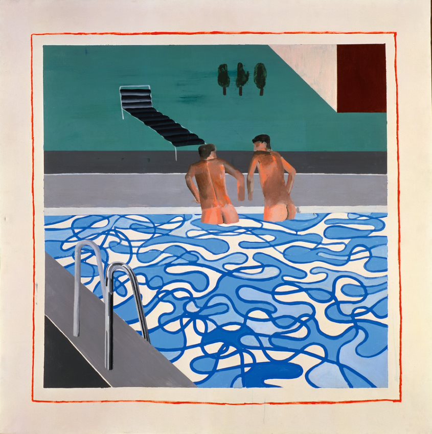 David Hockneys Bild „Two Boys in a Pool“, Hollywood, 1965