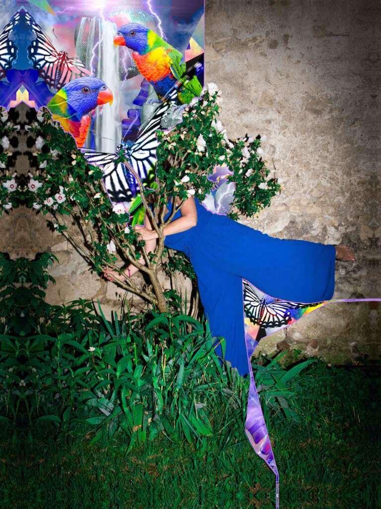 Zu sehen ist das knallbunte Kunstwerk „Wovon träumst Du Nr. 3“ von Eva Silberknoll.