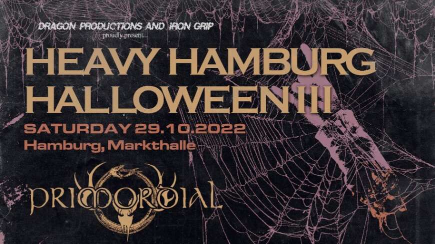 Plakat zu Heavy Hamburg Halloween mit Bandnamen