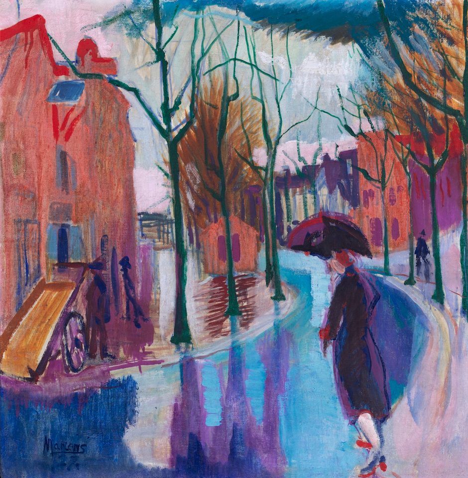 Das Gemälde Kattendiep im Regen von George Marten