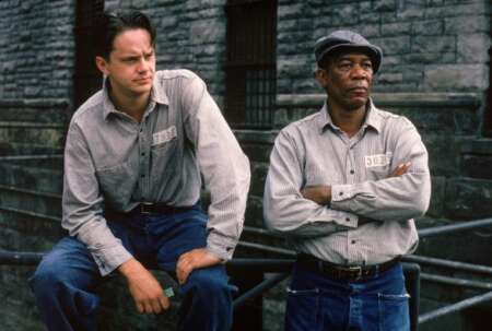 Tim Robbins und Morgan Freeman in „Die Verurteilten“.