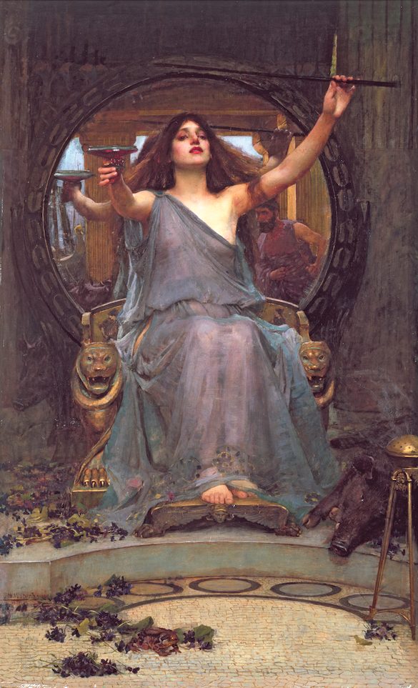Das Gemälde „Circe offering the cup to Ulysses“ von John William Waterhouse