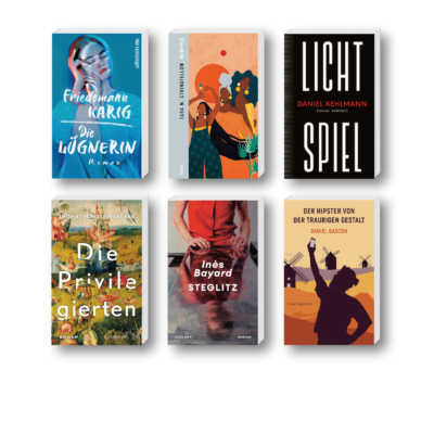 die besten Bücher im November 2023: Buchcover von Daniel Kehlmann, Daniel Gascón, Tara M. Stringfellow, Friedemann Karig, Thomas von Steinaecker, Inès Bayard