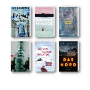 Die besten Krimis im Februar 2024: Buchcover von Terhi Kokkonen, Federico Axat, Derek Marlowe, Les Edgerton, H.S. Palladino, Sääf Ekstedt