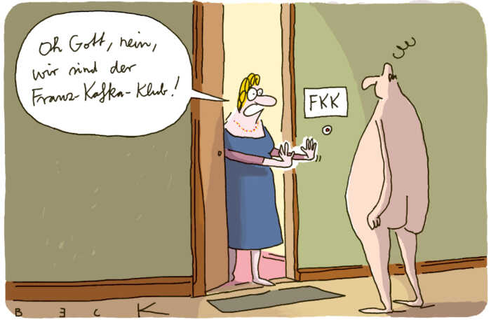 Beck Franz-Kafka-Klub Cartoons zur Literatur Ausstellen Kassel Caricatura