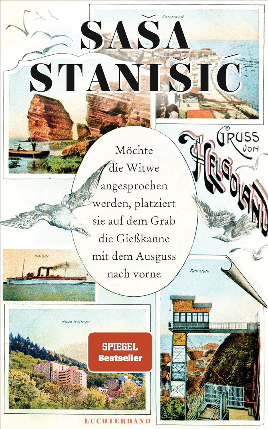 Buchcover „Möchte die Witwe angesprochen werden, platziert sie auf dem Grab die Gießkanne mit dem Ausguss nach vorne“ von Sasa Stanisic
