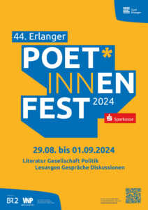 Plakat des 44. Erlanger Poet:innenfest 2024