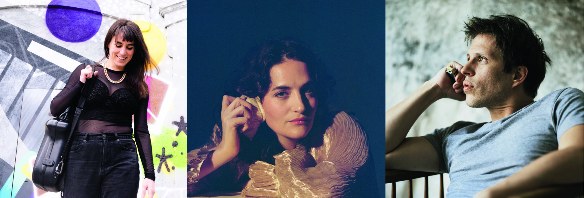 Irene Reig, Gabi Hartmann, Charles Pasi (v.l.n.r.) sind alle Teil des diesjährigen Line-ups bei der jazzahead!.