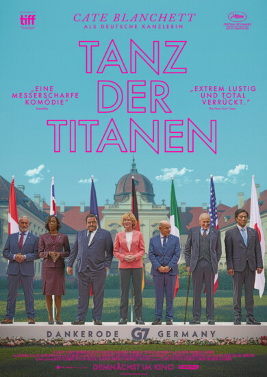 Die Politkomödie „Tanz der Titanen“ mit Cate Blanchet als deutsche Kanzlerin Hilda Ortmann startet im Kino.