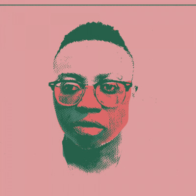 Albumcover von Anjimiles Album „You’re free to go“: das in grün gehaltene Gesicht des Künstlers vor einem pinken Hintergrund.