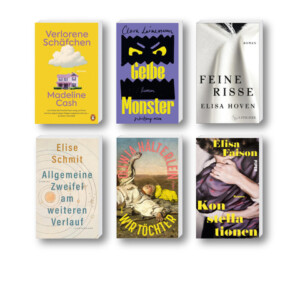 Die besten Bücher im Juni 2026: Buchcover von Clara Leinemann, Elisa Faison, Elisa Hoven, Elise Schmitt, Oliwia Hälterlein und Madeline Cash